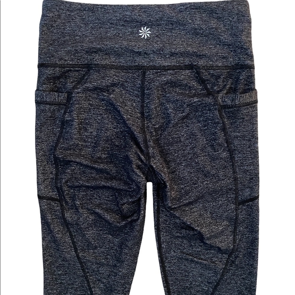 𝅺athleta Dark Gray Leggings w/ 2 Pockets Women XS Comfy! - Picture 2 of 7